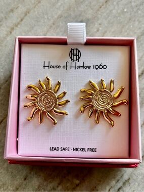 House of Harlow 1960 Gold Sunburst Earrings